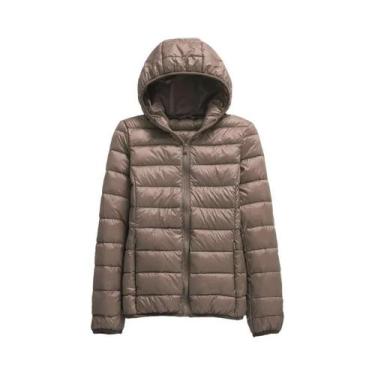 Imagem de Jaqueta Puffer Com Capuz Para Mulheres plus Size, Leve E Quente, Casac