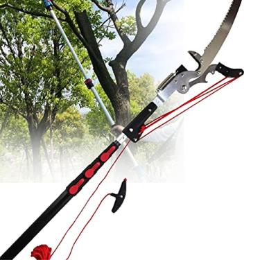 Imagem de Podador de árvores telescópico profissional, 18 pés/5,4 m, 24 pés/7,2 mPole viu poste telescópico com cabo de tração, para podar e aparar galhos e folhas, 24 pés/7,2 m