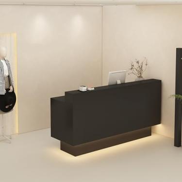 Imagem de Recepção de recepção, recepção pequena, balcão de varejo, recepção, balcão de recepção, balcão de recepção, balcão de recepção com balcão, mesa de recepção pequena, balcão de loja, recepção em pé