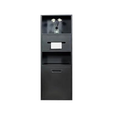 Imagem de Nicho de banheiro embutido Waterproo-f, lixeira embutida, nicho de chuveiro de aço inoxidável, organizador de armazenamento para cozinha, sala de estar, quarto (preto, 860 x 300 x 140 mm)