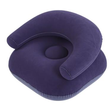 Imagem de Depisuta Espreguiçadeira Inflável, Cadeiras de Acampamento Infláveis ​​com Apoio de Braço, sofá Inflável Dobrável, Capacidade de Peso de 198 Libras, sofá de Ar Portátil (azuls-marinho)