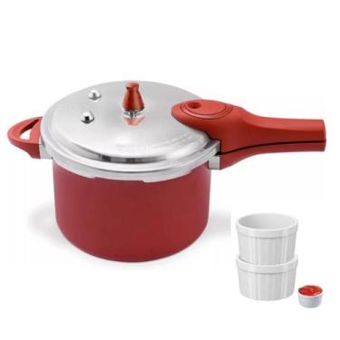 Imagem de Panela de Pressão Antiaderente Cerâmica Inducão Brinox 4,2L Fechamento