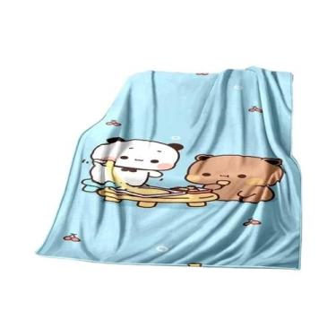 Imagem de Cobertor De Flanela Quente Para Crianças Com Estampa De Urso Em Desenh