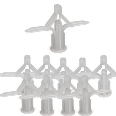 Imagem de 10 buchas plásticas para drywall 15 a 23mm vonder