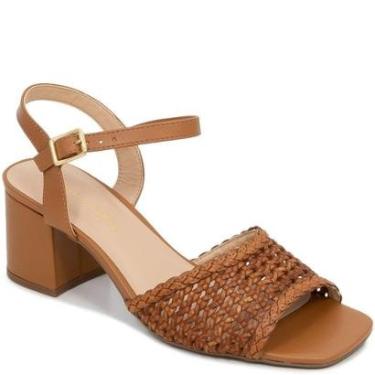Imagem de Sandália Salto Bloco Tiras Trançadas Giulia Domna 436.031-Feminino