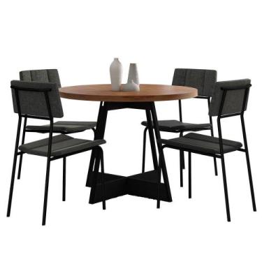 Imagem de Conjunto Sala De Jantar Guatemala 4 Cadeiras Carraro - MÓVEIS CARRARO