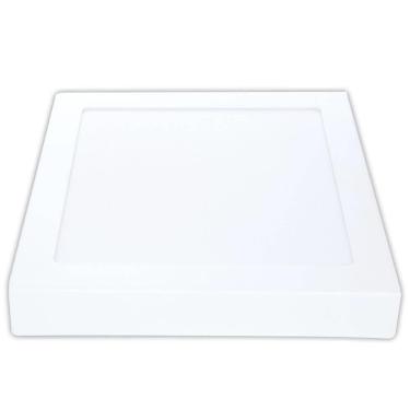 Imagem de Plafon Painel De Led Avant Alu 18w Amarelo 3000k 1260 Lúmens Quadrado De Sobrepor 22x22cm Bivolt