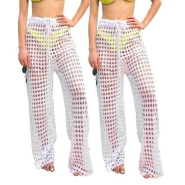 Imagem de Kit 2 Calças Saída de Praia em Tricot Flare-Feminino