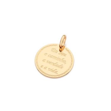 Imagem de Pingente Com Escrita Eu Sou O Caminho Rommanel 542969 Cor:Dourado, Dou