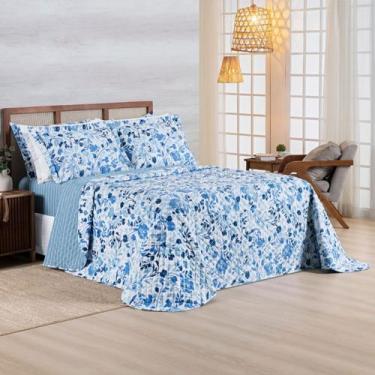 Imagem de Cobre Leito King 400 Fios Dupla Face com Aba Americana 03 Peças Afeto 