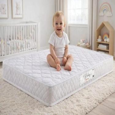 Imagem de Colchão De Berço Baby D18 60x130x10 Branco Bordado Prorelax