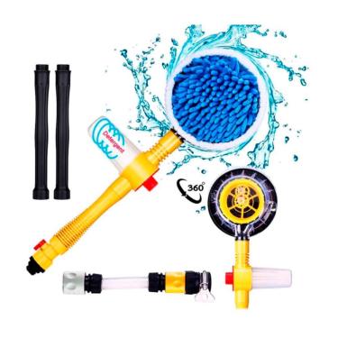 Imagem de Escova de Limpeza Automotiva para Lavagem Pesada Escova Limpeza Pesada Automotivo Multiuso Alta Pressão Giratória Preto