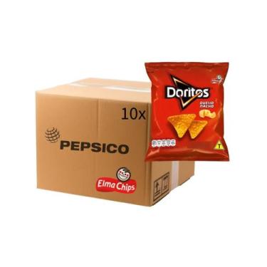 Imagem de 10 Salgadinho De Milho Doritos Queijo Nacho 19g Elma Chips