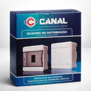 Imagem de Caixa De Distribuição Branca 3 Disjuntores Nema Ou 4 Din - CANAL