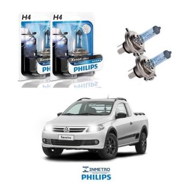 Imagem de Lâmpadas Farol Volkswagen Saveiro Philips H4 BlueVision