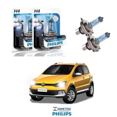 Imagem de Lâmpadas Farol Volkswagen Crossfox Philips H4 BlueVision