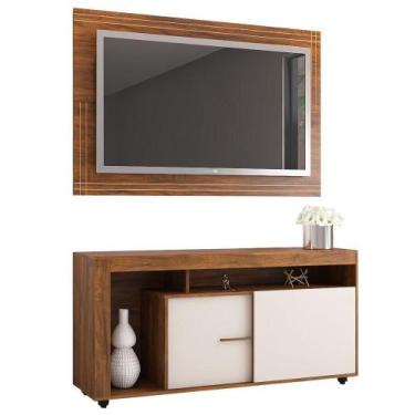 Imagem de Rack C/Painel P/Tv De Até 55" Lugano Viero Imbuia - 0