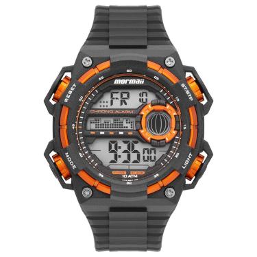 Imagem de Relógio MORMAII masculino digital laranja MO14639/8L