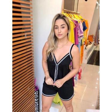 Imagem de Pijama Alcinha Aberto Com Botões Verão Baby Doll Amamentação De Calor 