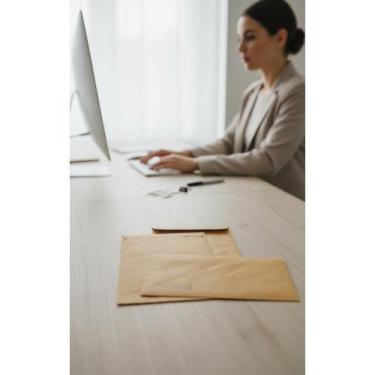 Imagem de Envelope Saco Kraft 80g 24x34cm Kit 100 Und - Congratulations Store