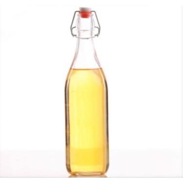 Imagem de Garrafa De Vidro Transparente Hermética 1L - 1 und - Garrafa Hermética