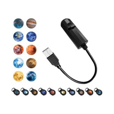 Imagem de Projetor LED USB Luz Noturna Lâmpada Lua Halloween Natal Decoração De 