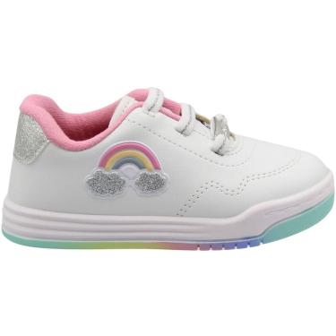 Imagem de Tênis Casual Molekinha Baby Glitter Arco-íris Conforto Menina
