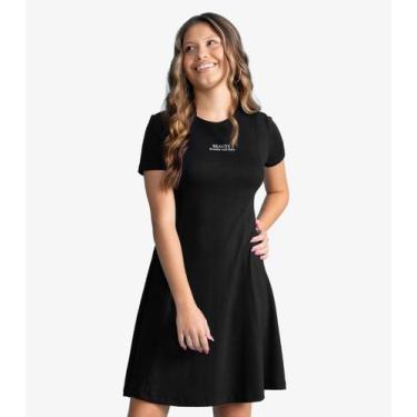 Imagem de Vestido Feminino Molecotton De Viscose Evasê Minty Preto, 16, Preto