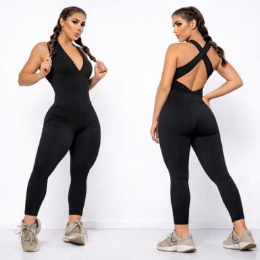 Imagem de MACACÃO Feminino Longo e curto Fitness Roupas Para Academia Treino - A