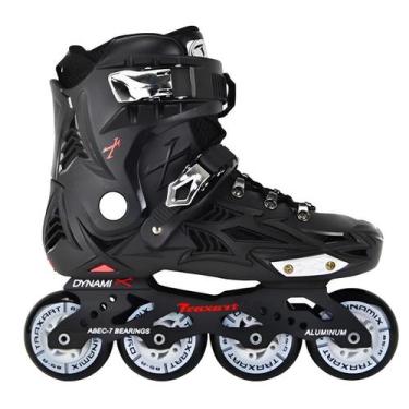 Imagem de Patins Inline Iniciante Roller Freestyle Urban Traxart Dynamix Preto F