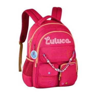 Imagem de Mochila Escolar De Costas Infantil Juvenil Com Miçangas Oficial Luluca
