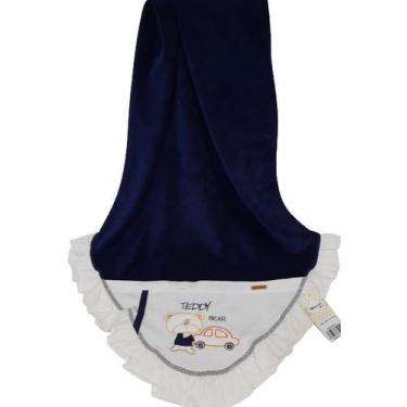 Imagem de Manta Plush Bebê Menino Inverno Bordado Chuquinha Baby 7283