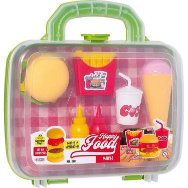Imagem de Brinquedo de Faz de Conta Maletinha Happy Food com Peças Montáveis e Bisnagas de Molho Samba Toys