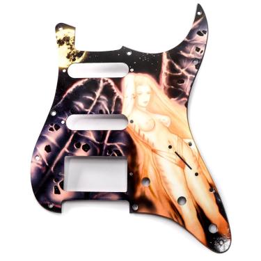 Imagem de Escudo para Guitarra Am Strat HSS 110-GG Galaxy Girl Acrílico 11 Furos Spirit