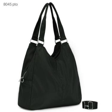 Imagem de Bolsa Feminina Sacola Ombro e Transversal Nylon Tactel Espaçosa Imperm