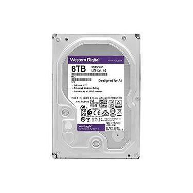 Imagem de HD Western Digital 8TB WD Purple WD85PURZ 3.5 SATA 3 5640RPM Vigilânci
