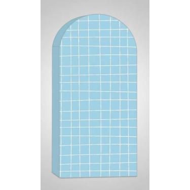 Imagem de Capa Painel Romano Xadrez Azul Sublimado 1x2m - Congratulations Store