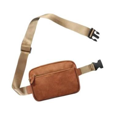 Imagem de Bolsa De Cintura Unissex Em Couro PU Com Alça Ajustável, Impermeável, 