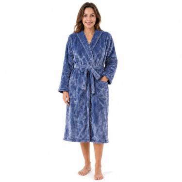 Imagem de Roupão Microfibra Flannel Relieve com Bolso Extra Macio Tessi, G, Safi