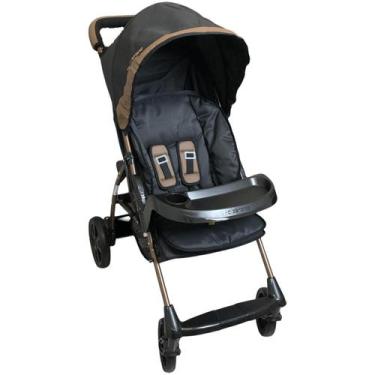 Imagem de Carrinho de Bebe para Passeio Galzerano Romano Preto Cobre 1035PTC