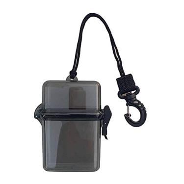 Imagem de Menolana Recipiente à prova d 'água + cordão para mergulho, snorkel e caiaque – Cinza transparente