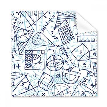 Imagem de Azul pintado à mão, calculadora, régua de matemática, pano de limpeza, limpador, 5 peças