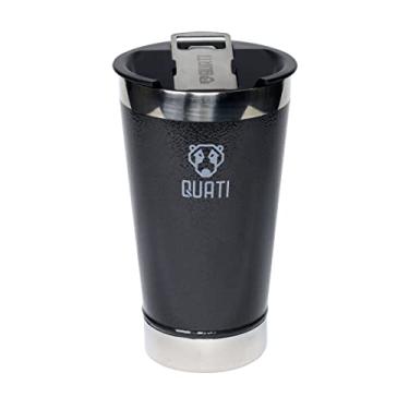 Imagem de COPO TÉRMICO QUATI COM ABRIDOR 473ML PRETO - CPA473 – QUATI