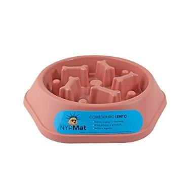 Imagem de Comedouro Lento Educador Para Cães Modelo Osso Rosa