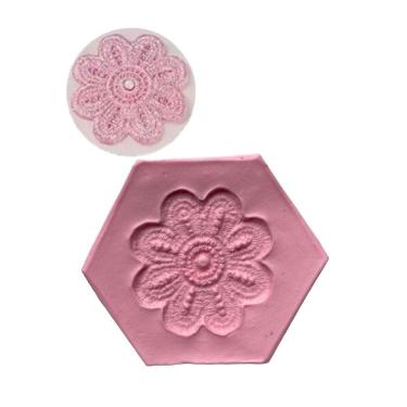 Imagem de Molde De Silcione Renda De Crochê Flor