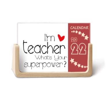 Imagem de Agenda de mesa I'm a Teacher What's your Superpower 2022 12 meses
