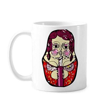Imagem de Bonecas russas russas russas caneca feminina cerâmica xícara de porcelana café louça