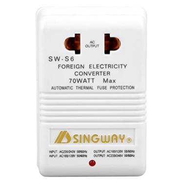 Imagem de Conversor de 120 V para 240 V + transformador conversor de voltagem para cima e para baixo 110 V/120 V 220 V/240 V passo 70 W (plugue padrão CN), adaptador de viagem para cima/para baixo, adequado para aparelhos elétricos com plugue de 30 W