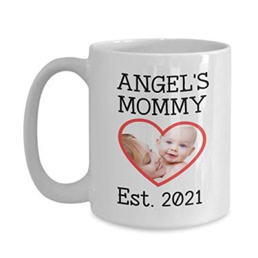Imagem de Caneca personalizada Mommy – Caneca personalizada com imagem de mamãe – Adicione sua foto e nome – Ideia de – Caneca de café Mommy Est 600-445 ml