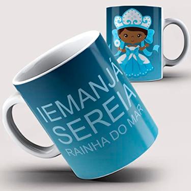 Imagem de Caneca xicara fé Iemanjá Sereia do mar 21i (Branca)